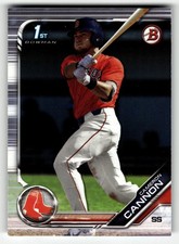 2019 Bowman Draft Cameron Cannon #BD-166 Boston Red Sox 1ST BOWMAN