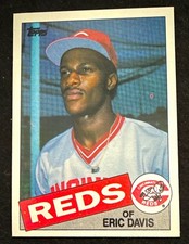 Topps 1985 Topps Eric Davis #627 Cincinnati Reds Rookie Base Set Baseball Card. rookie card picture