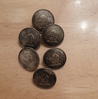 Vintage 1900 1980 Metal Brass Elephant Theme Shank Buttons 25mm