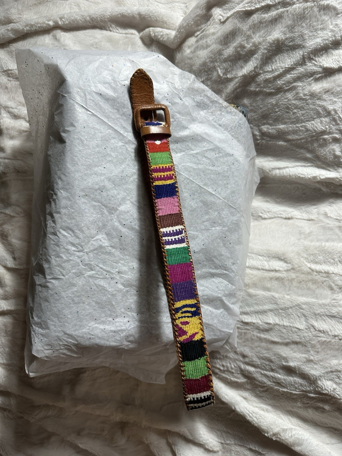 James Halbert Multicolor Geometric Braided Belt B… - image 2