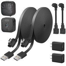 2Pack 30FT Weatherproof Power Cable for Blink Outdoor 4/3 XT XT2 with Adapters