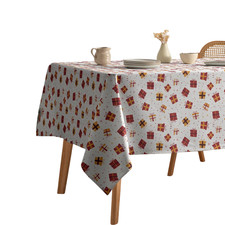 Nappe de Table de Noël Blanche Anti-taches 160 x 240 cm