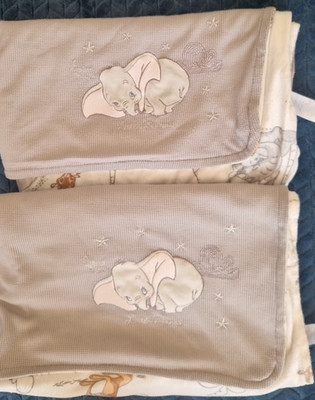 2 x Primark Dumbo Decke Grau Little Peanut Doppelseitiger Druck Rückseite Mama Baby
