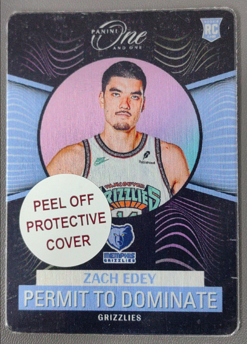 2024-25 Panini One And One Zach Edey RC Rookie Permit To Dominate Case Hit SSP
