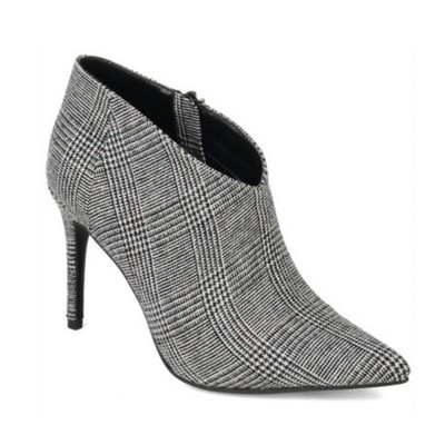 Journee Collection Demmi Plaid Stiletto Booties Size 9