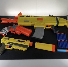 Nerf N Strike Fortnite Scar Blaster Lot AR-L SR Super Flare Magazine Darts