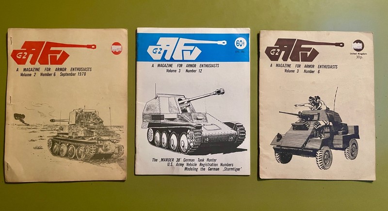 Lot of 3 AFV G2 Magazine for Armor Enthusiasts Vol 2 and 3 Vintage