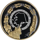 1 Ounce .999 Fine Silver Round Gilt Alaska - Iditarod