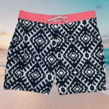 NWT Arizona Jean Co Pink Blue Men's Swim Trunks Shorts with Mesh Liner Size XL
