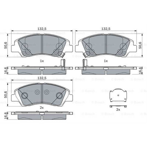 Bosch BremsbeläGe BremsklöTze Vorne FüR Hyundai I10 BA IA 1.0 I10 Stufenheck-image