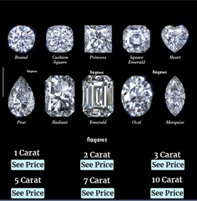 Diamant Naturel Qualité Supérieure VVS1 - Couleur D, Coupe Excellente, Toutes Formes, De 1 à 10 Carats