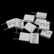10x 5W 0.33Ohm Cement Resistor Non-Inductive Ceramics Resistor BPR56//CQC AWyu