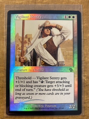 Magic The Gathering VIGILANT SENTRY FOIL  Judgment MINT 2002 UNPLAYED MTG