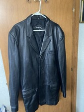 Leather Jacket 42L Jones New York City Black in Excellent Condition