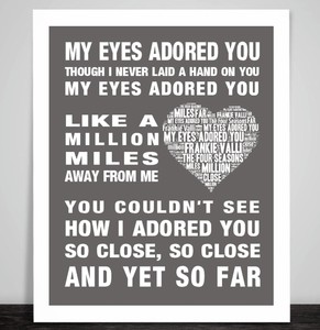 Wedding Venue Decorations My Eyes Adored You Vintage Heart Song Lyric Quote Print Home Garden Entsrilanka Org