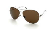MYKITA ALVAR Shiny Silver /Brown Solid 60mm sunglasses