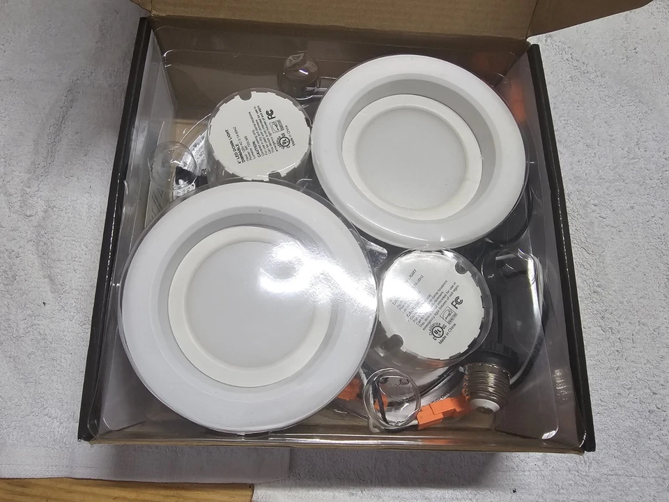 Downlight Retro Empotrado LED Regulable 4 Pulgadas Empotrado 4 Luces Con Borde Foto 4 de 4