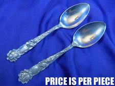 ALVIN BRIDAL ROSE STERLING SILVER TEASPOON - GOOD CONDITION MONOGRAM