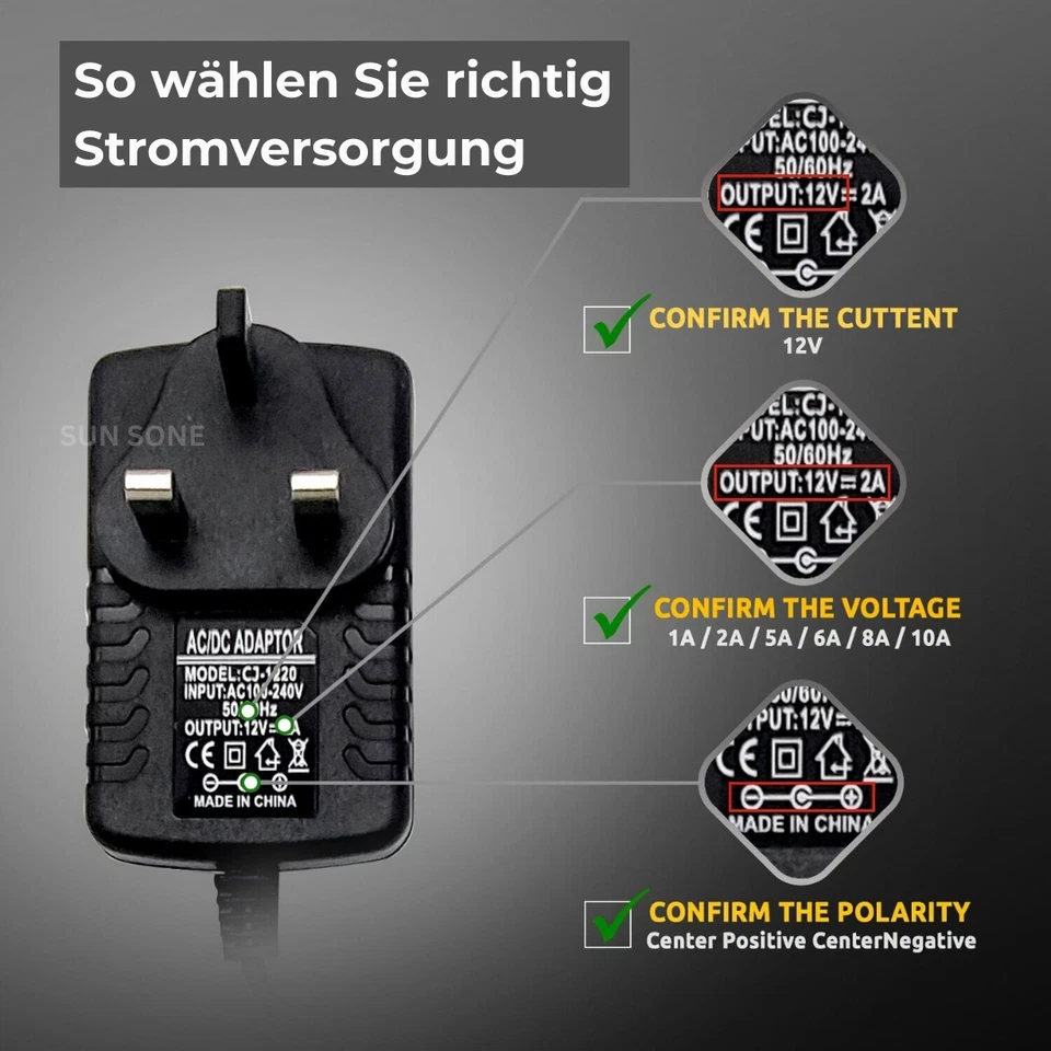 DC Steckernetzteil 12V Volt 2A/5A/10A LED Trafo Netzteil Netzadapter Driver - Bild 4 von 4