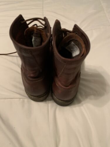 Double H 8” Lacer Mens Western Work Boots 11 2E Walnut Leather 9714 Soft Toe - Picture 4 of 9