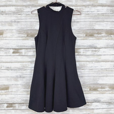 Free People Fit And Flare Mini Dress Size Medium Cha Cha Layla Knit Skater Black
