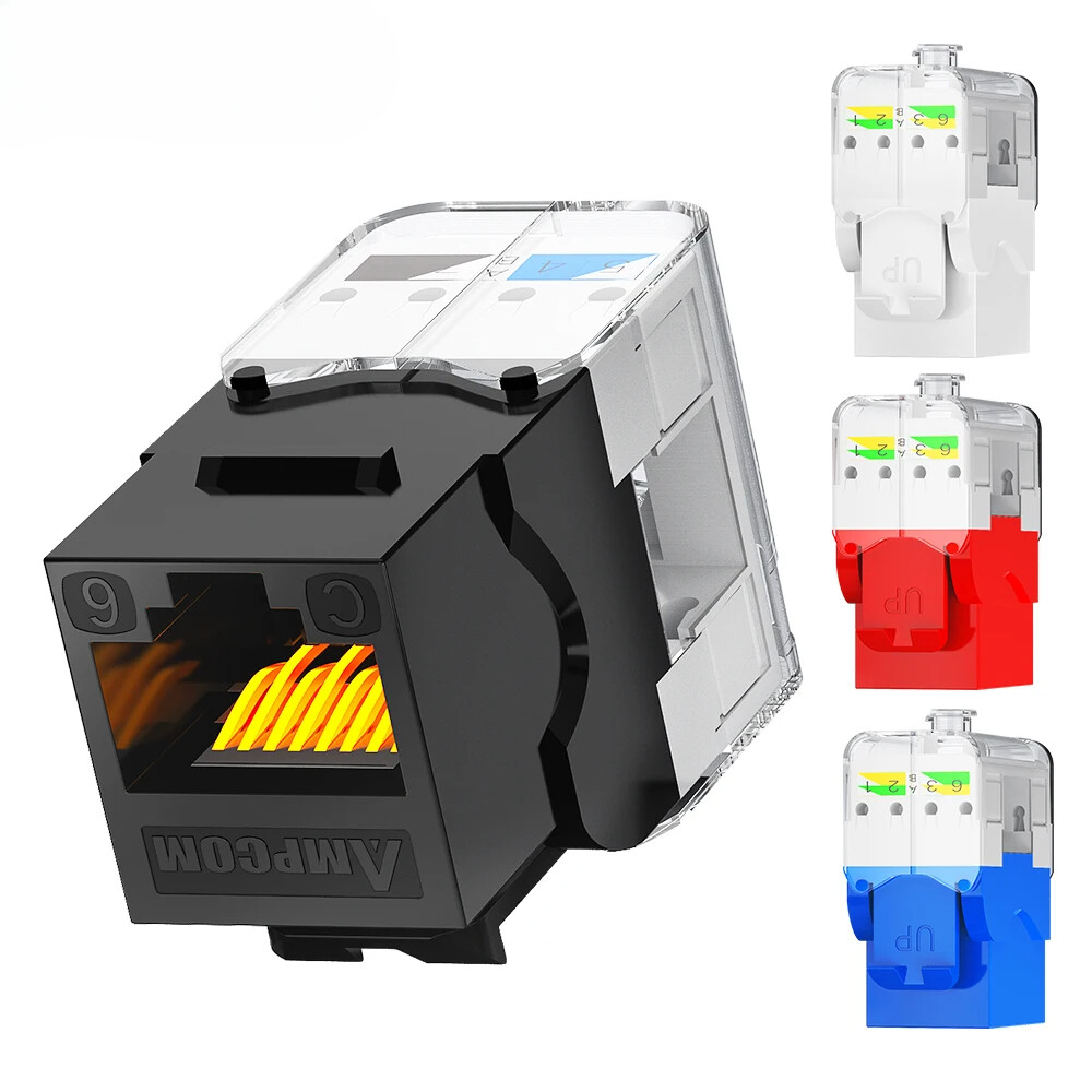 CAT6 Tool Less Keystone Jack,RJ45 UTP Keystone Module Adapter No Punch-Down Tool