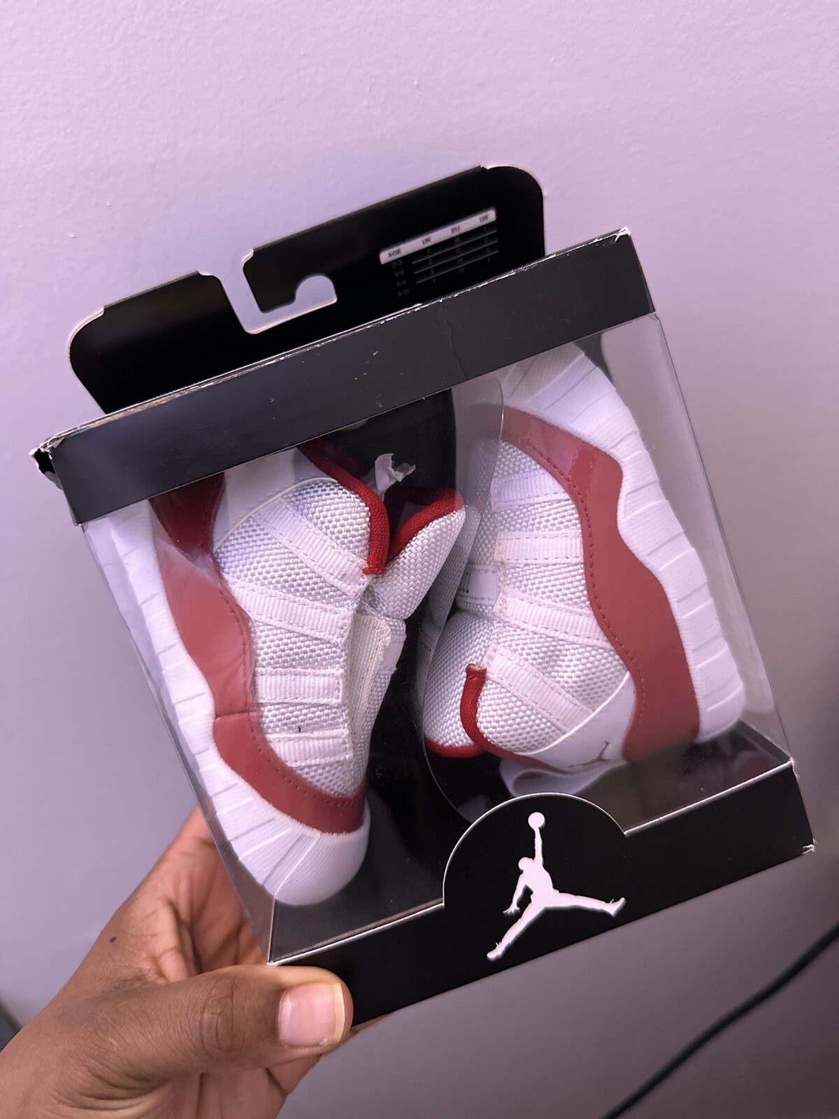 Jordan 11 Crib Bootie "Cherry" White/Varsity RedBlack (CI6165 116