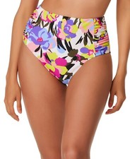 Bar Iii ESF13183 Women's Paradise Garden High-Waist Bikini Bottoms Size Small