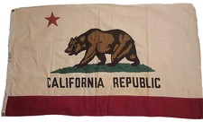 3X5 100% Cotton California Republic State Flag Bear Vintage Style Made in USA