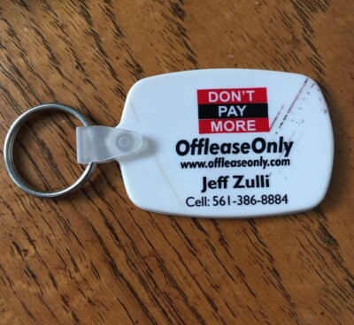 Vintage Keychain OFFLEASE ONLY Key Ring Fob  Don t Pay More  Jeff Zulli