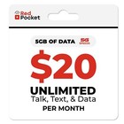 RedPocket Mobile $20/Month Phone Plan, Free Sim card for Verizon Wireless-Com.
