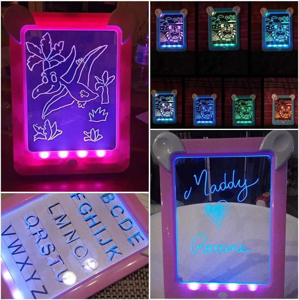 PHYLES Magic Drawing Pad, LED Zaubertafel Kinder 3-12 Jahre, enthält 19 Drawing - Bild 4 von 4