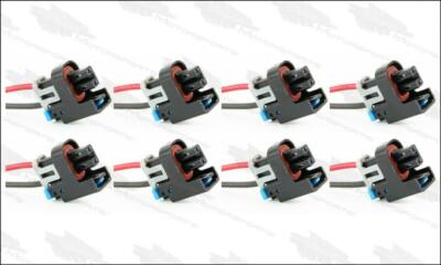8 Delphi Mini Fuel Injector Connectors Plugs Clips Pigtails Quick Disconnect