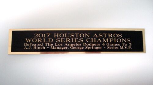 Houston Astros 2017 World Series Baseball Card Display Case Nameplate 1.5" X 6"