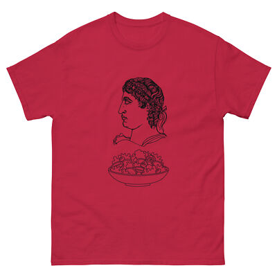 Adult Unisex Augustus Caesar Salad Tee - Funny Graphic T-shirt - Crew Neck