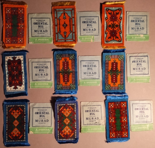 (30) 1912 B56 Miniature Oriental Rugs Tobacco w Murad Envelopes Doll House D-1