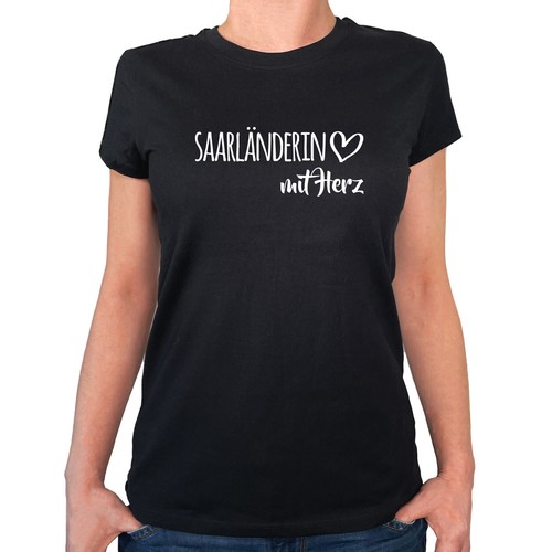Damen T-Shirt Saarländerin mit Herz Oberteil Gr. XS-XXL Geschenkidee Souvenir Pr - 第 1/21 張圖片