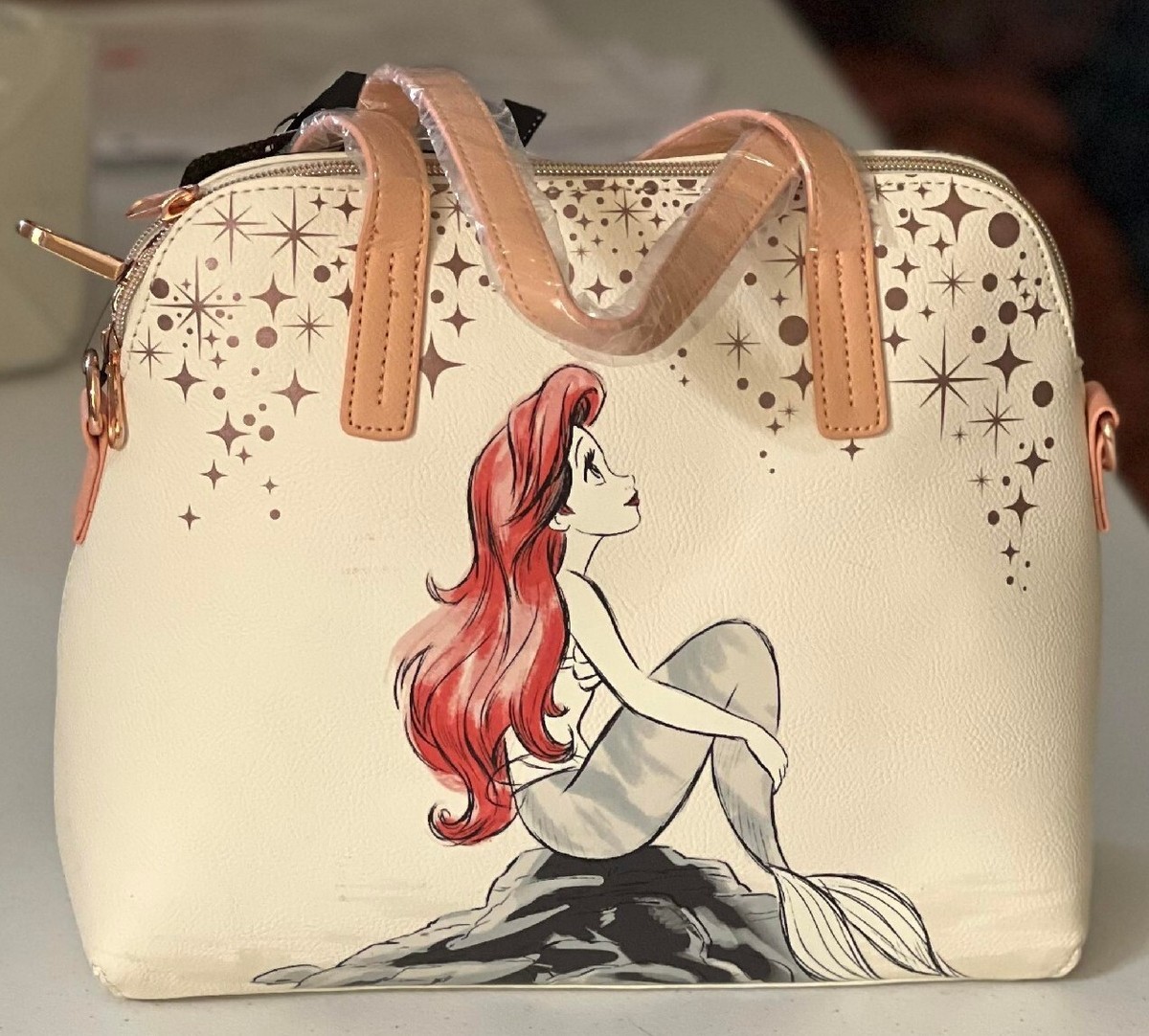 Makeup Bag Loungefly Little Mermaid Rose Gold Loungefly Disney
