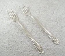 Jubilee 1953 Grille Dinner Fork Lot of  2 Wm Rogers Mfg Co Silverplate Flatware