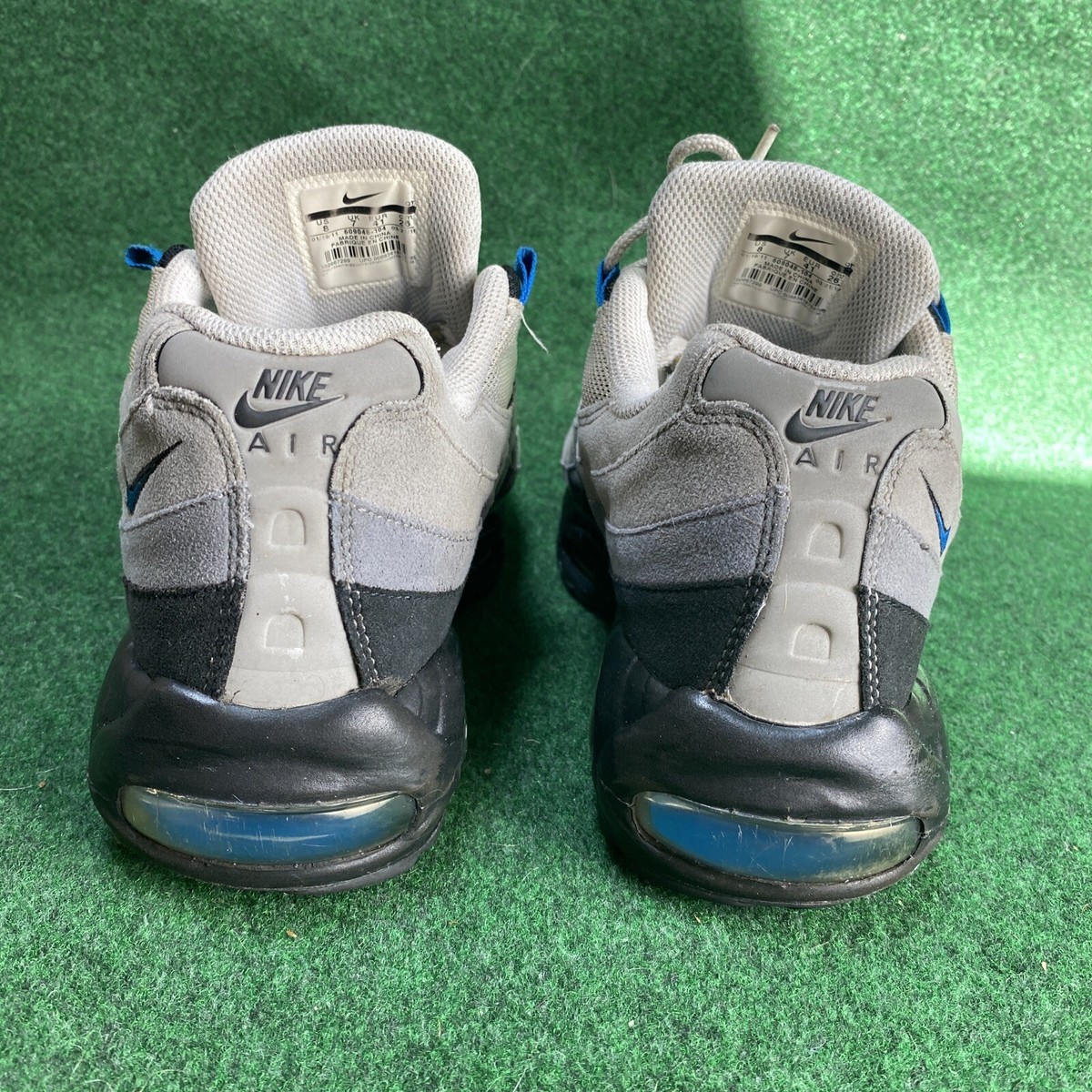 NIKE Air Max 95 Men's 8 Grey Blue Spark 609048-104 Sneakers NIKE Air Max 95 Men's 8 Grey Blue Spark 609048-104 Sneakers