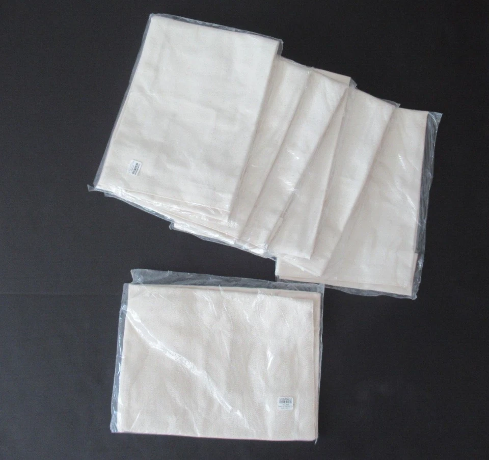 Nuevo Lote de 7 Silla Mueble Caja y Barril Cubierta Extraíble Tela Color Natural Foto 2 de 4