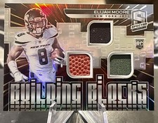 2021 Panini Spectra - Building Blocks Hyper Prizm #BB-EM Elijah Moore /75 (MEM,
