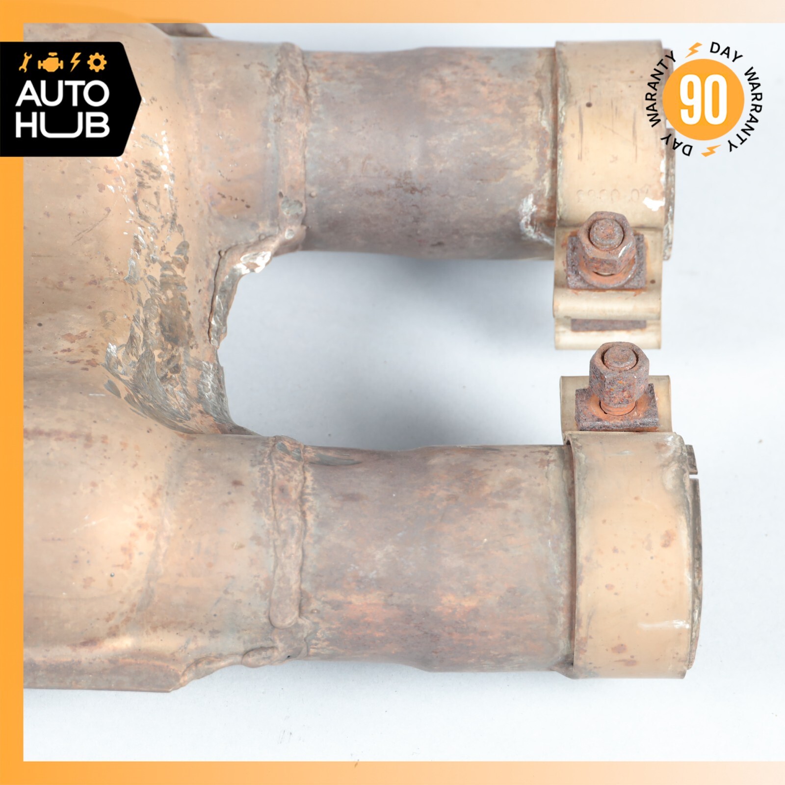 05-07 Maserati Quattroporte M139 Exhaust Mid Pipe Center Resonator Silencer OEM