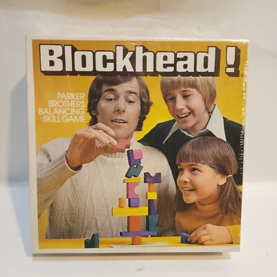 ゲームセンター・ゲームカード Blockhead Vintage 1975 BLOCKHEAD Balancing Skill Game by Parker Brothers