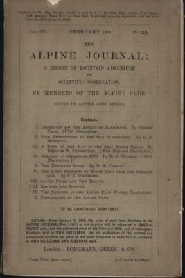 The Alpine Journal: A Record of Mountain Adventure and Scientific Observation,HI