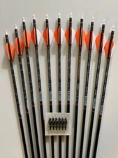 VICTORY ARCHERY PREMIUM ARROWS 1 DOZ 350  60-75LB  CUT TO YOUR LENGTH NOW $77.88