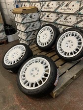 VW Transporter T6 7 20" Alloy Wheels + Tyres White ALUWERKS CONCAVE AERO 🇬🇧