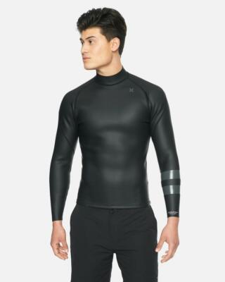 New $100 Hurley Advantage Plus 1.5mm Windskin Jacket Black Size Small