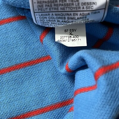 トップス A Nike Polo Shirt Adult Extra Large Blue Red Striped Swoosh Preppy
