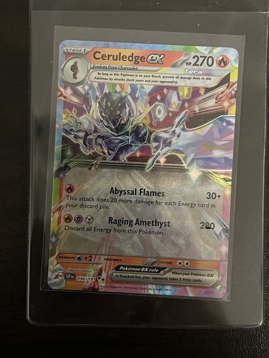 036 191 pokemon card Pokmon TCG Ceruledge ex Surging Sparks 036/191 Holo Double Rare